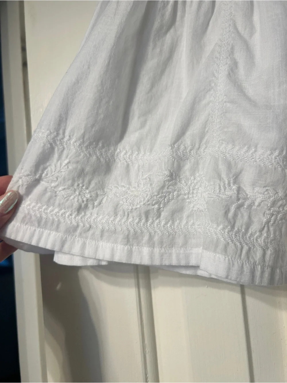 NWOT J Crew Embroidered Side Tie 100% Cotton Mini Skirt - Picture 6 of 12